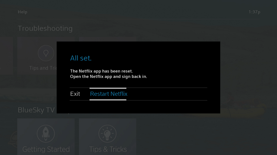 Troubleshooting Netflix on BlueSky TV